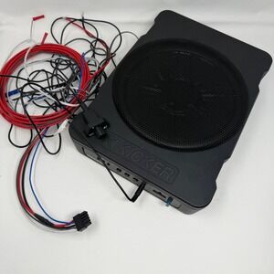 Kicker Hideaway 51HS10 10 Inch Compact Powered Subwoofer with Remote Bass